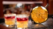2 sugar-rimmed cocktail glasses