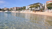 A section of Trottel Beach in Ajaccio, France