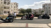 6 Guests and their guides with 3 motor trikes in Cartagena, Spain