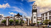 The City Gates and the Church of Saint Sebastian in Ponta Delgada