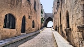 A section of the Street of the Knights in Rhodes Town, Greece