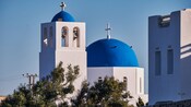 A domed church on the island of Santorini, Greece