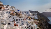 The island village of Oia in Santorini, Greece