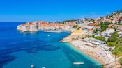 A section of the Banje Beach in Dubrovnik, Croatia