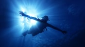 A snuba diver exploring underwater