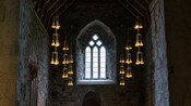 Interior of medieval Utstein Monastery in Norway