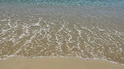 A close up of the beach shoreline