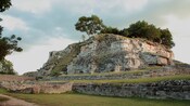 A stone pyramid at the Mayan ruins of Aké