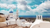 A domed church and steeple built in the traditional Greek style