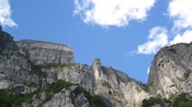 A steep, craggy cliff