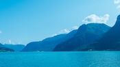 The mountainous landscape of the Sognefjord in Skjolden, Norway
