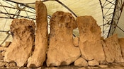 Large megaliths under a protective tent in Hadjar Qim on the island of Malta
