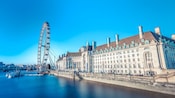 London Marriott Hotel County Hall and the London Eye on the bank of the River Thames