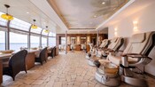 High end manicure and pedicure stations with luxurious décor at Senses Spa and Salon 