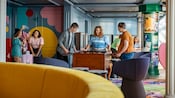 Teens playing games and taking selfies at Vibe youth club