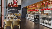Dining tables and an open kitchen at Capa, a steakhouse at the Four Seasons Hotel Orlando  at Walt Disney World Resort
