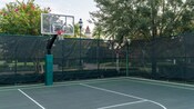 An outdoor basketball court at Disney’s Grand Floridian Resort & Spa