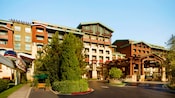 The entrance to Disneys Grand Californian Hotel and Spa.