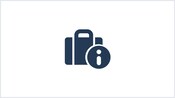The Disney Travel Information icon featuring a suitcase