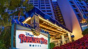 The entrance to Disney's Paradise Pier Hotel in California