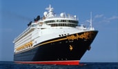 The bow of the Disney Wish cruise ship