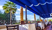 The outdoor dining patio at Carthay Circle Restaurant The outdoor dining patio at Carthay Circle Restaurant