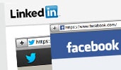 The logos of various social media platforms