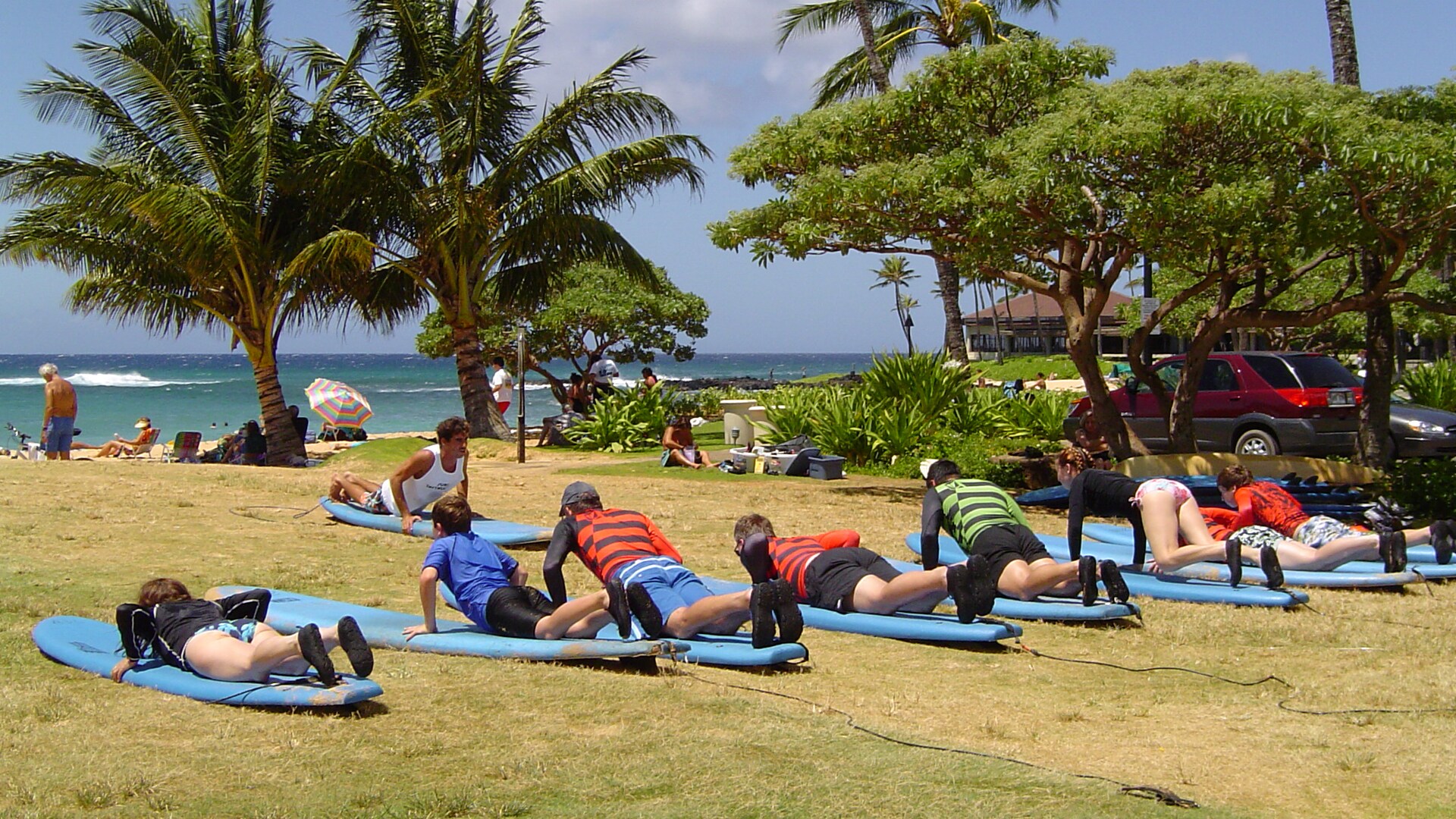Kauai's Poipu Beach Surfing Lessons Disney Cruise Line Old Poipu Beach Surfing Lessons