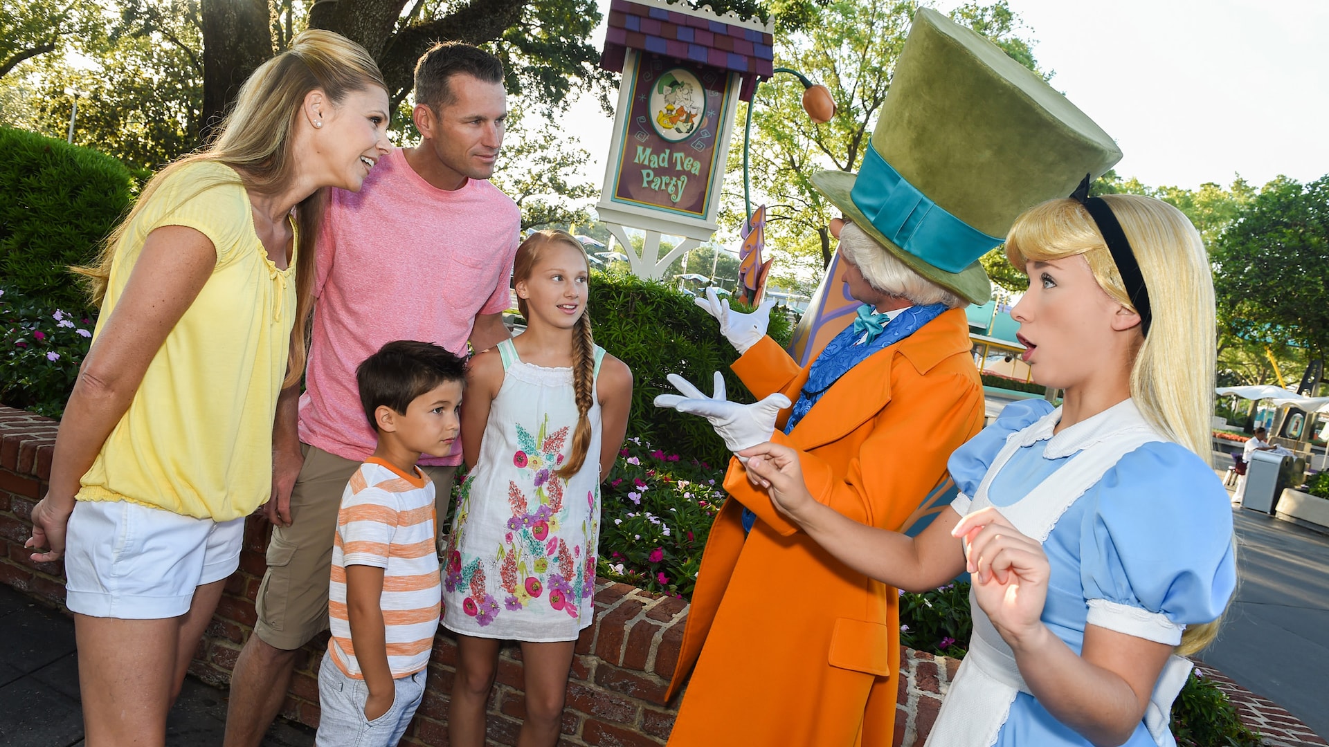 Characters From Alice In Wonderland At Mad Tea Party Walt Disney World Resort