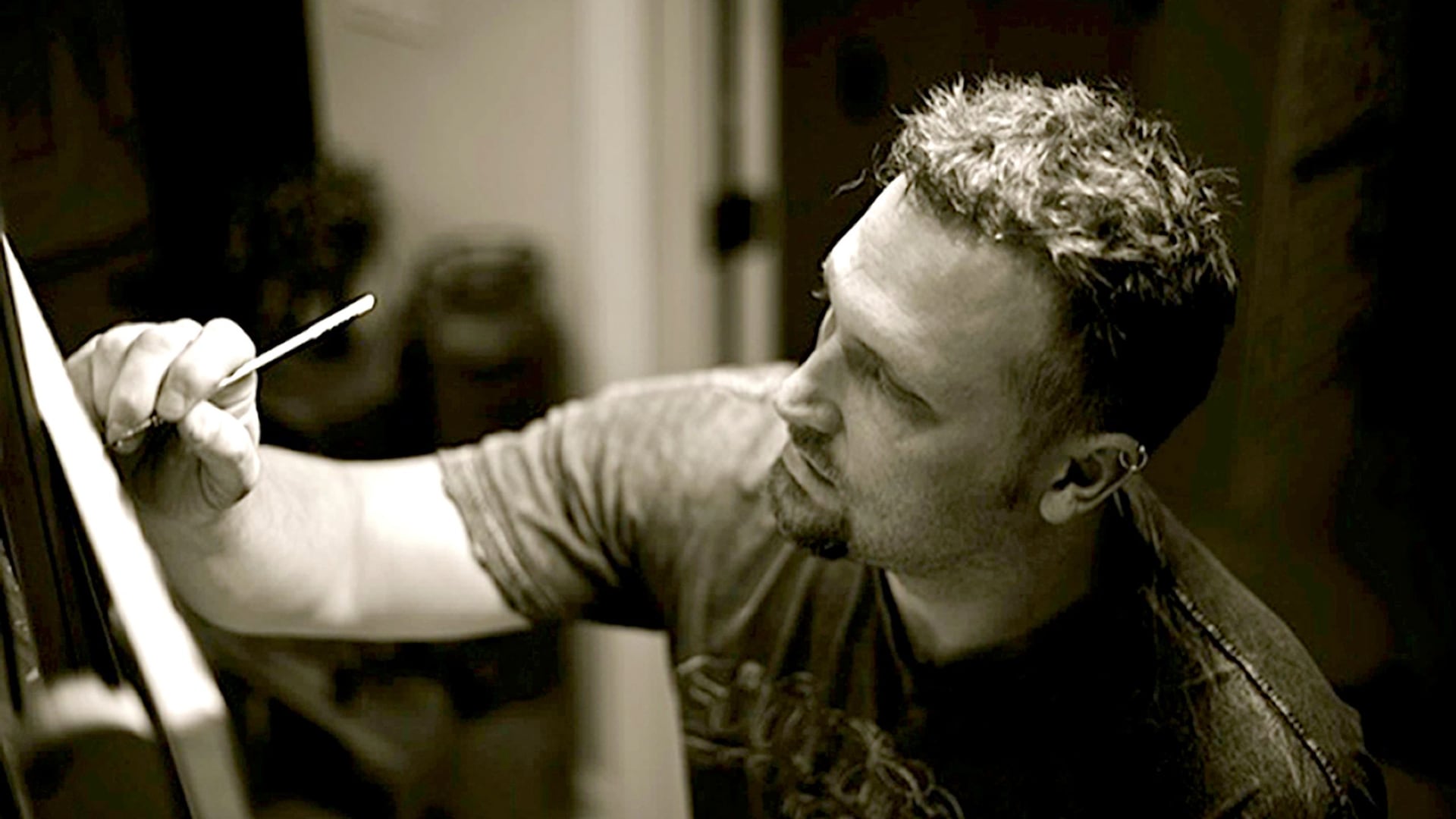 A portrait of artist Darren Wilson