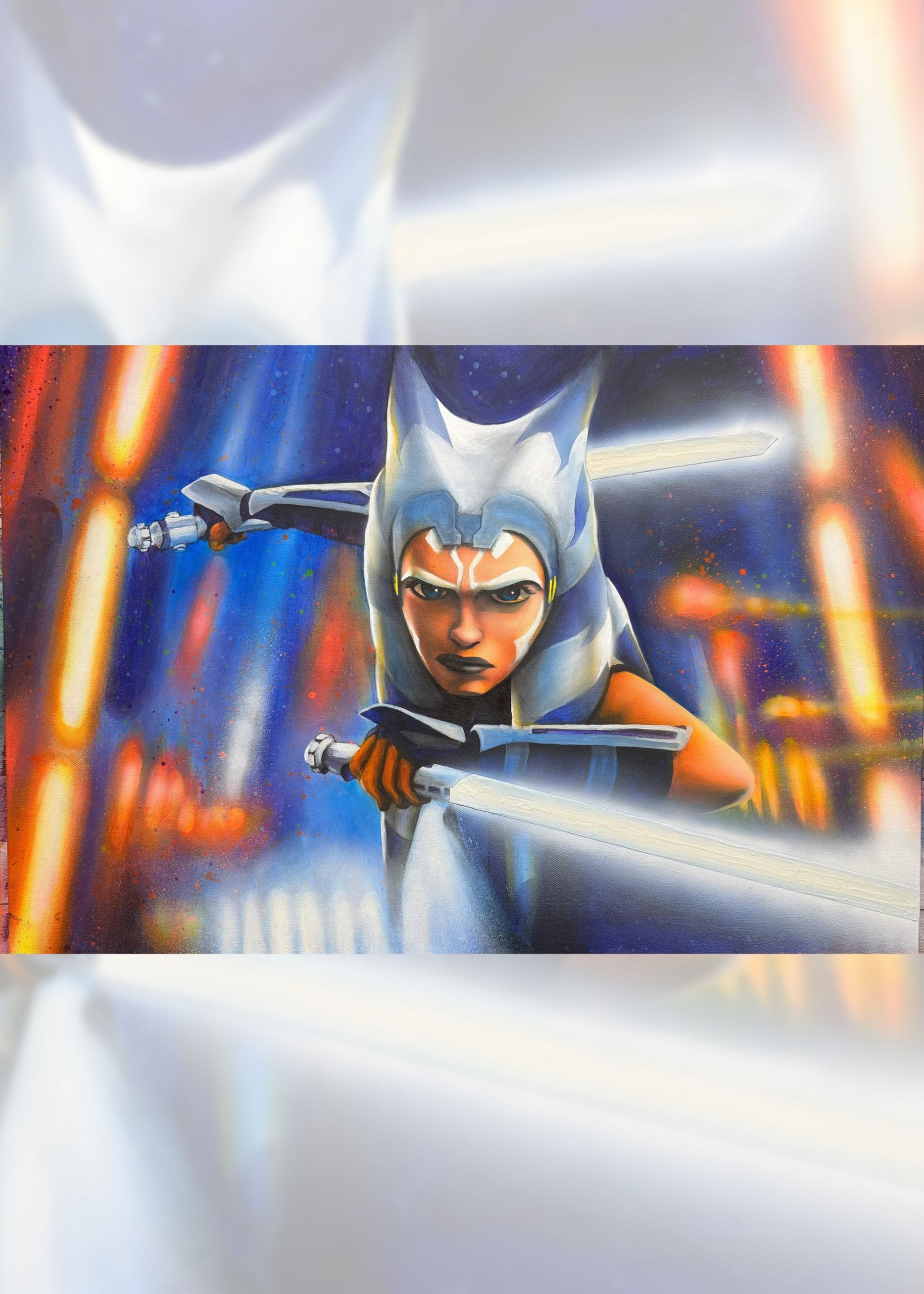 A piece of art depicts Ahsoka from Star Wars Rebels