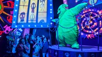 Oogie Boogie onstage at Animation Academy