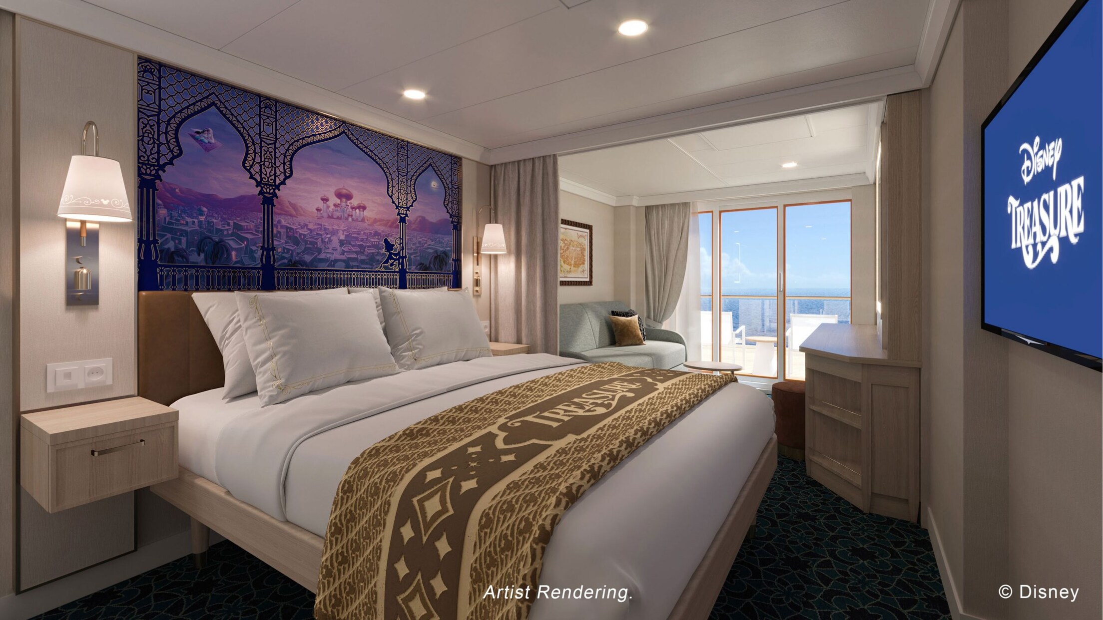 Disney Treasure Verandah Staterooms - Veranda 03 3550x1997 D 02 16x9