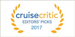 The Cruise Critic Award logo, which reads: 2017 Editors' Picks – Cruise Critic The Cruise Critic Award logo, which reads: 2017 Editors' Picks – Cruise Critic