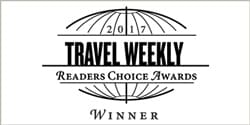 Travel Weekly’s Readers Choice Awards logo, which reads: 2017 Readers Choice Awards Winners
