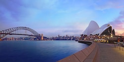 Sydney Harbour with the Sydney Opera House and the Harbour Bridge