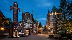 A chateau in the Canada Pavilion at Epcot