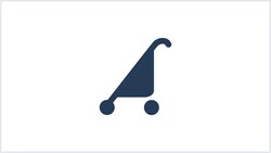 An icon of a baby stroller