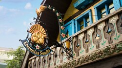 Edelweiss Snacks quick-service restaurant sign at Disneyland Park.
