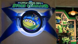 Buzz Lightyear-themed merchandise and many other Pixar souvenirs at Little Green Men Store Command