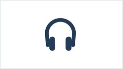 An icon of earphones