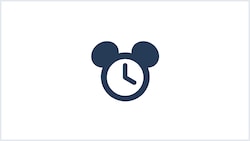 An icon of a clock with Mickey Ears