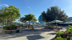 Exposition Park at Disney Springs with outdoor seating 