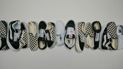 An array of sporty sneakers available at Vans at Disney Springs
