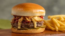 A Bases Loaded Burger from End Zone Food Court in Disney's All Star Sports Resort