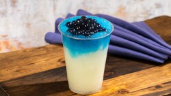 A Seaside Serenade frozen slushy drink from Prince Eric's Village Market