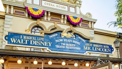 The façade and entrance of the Opera House on Main Street, USA at Disneyland Park