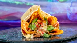 A nacho taco from River Belle Terrace at Disneyland Park