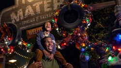 Cars Land during the holidays at Disney California Adventure Park