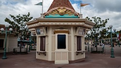 A ticketing booth at Disneyland Park in Anaheim, California
